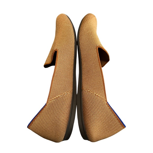 Women’s Rothy's Caramel Loafers with Blue Heel Trim Accent Size 7.5 - Picture 5 of 11